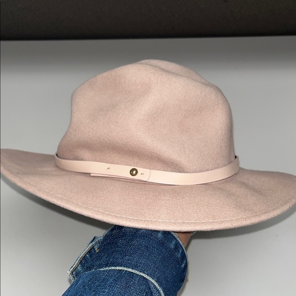 Free People Blush Pink Wool boho hat OS with band